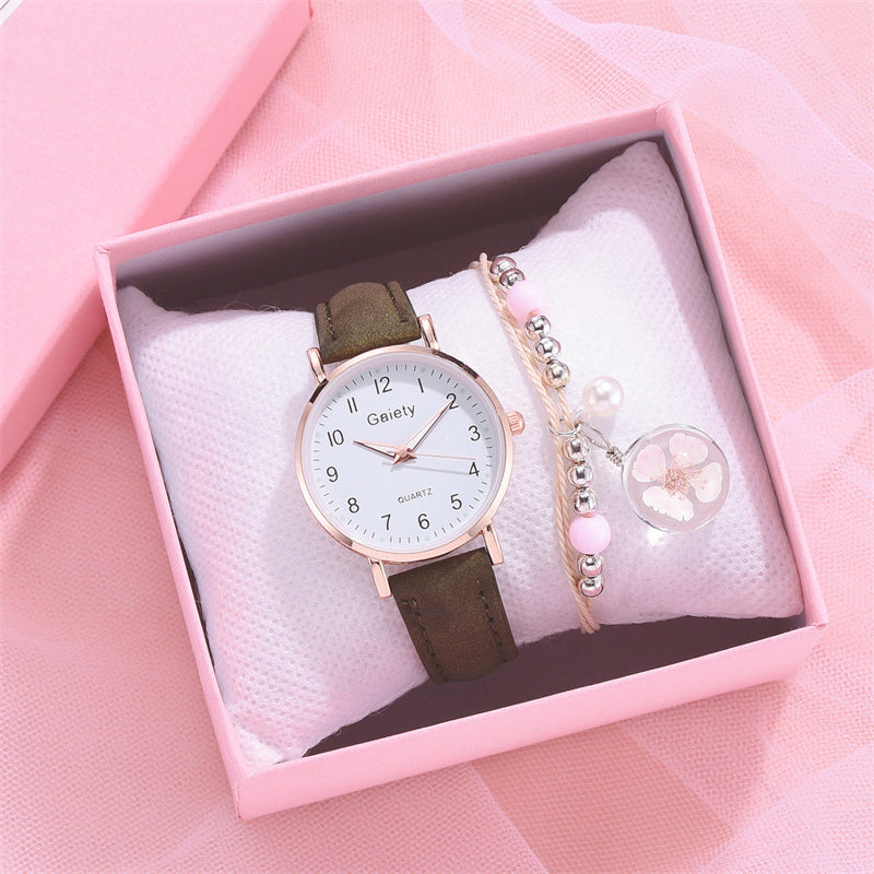 Fashion Women Watches Bracelet Set Girls Gift Luxury Quartz Watch Student Trendy with Bracelet for Womens relogio feminino