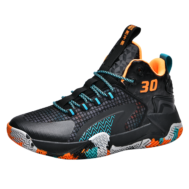 Sports shoes men's basketball shoes non-slip wear-resistant high-top basketball shoes breathable outdoor sports shoes unisex