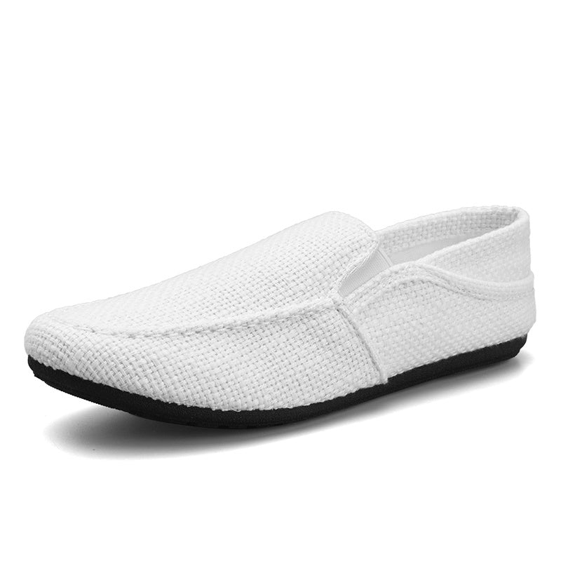 New Loafers Men Breathable Casual Shoes Classic Linen Slip On Sneakers Male Summer Cheap Driving Shoes For Men Wide 2022