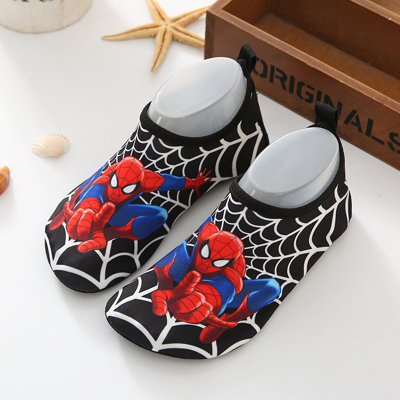 Marvel Spider-Man Boys Floor Socks Girls Frozen Elsa Children Outdoor Water Shoes Kids Diving Wading Shoes Beach Swimming Shoes