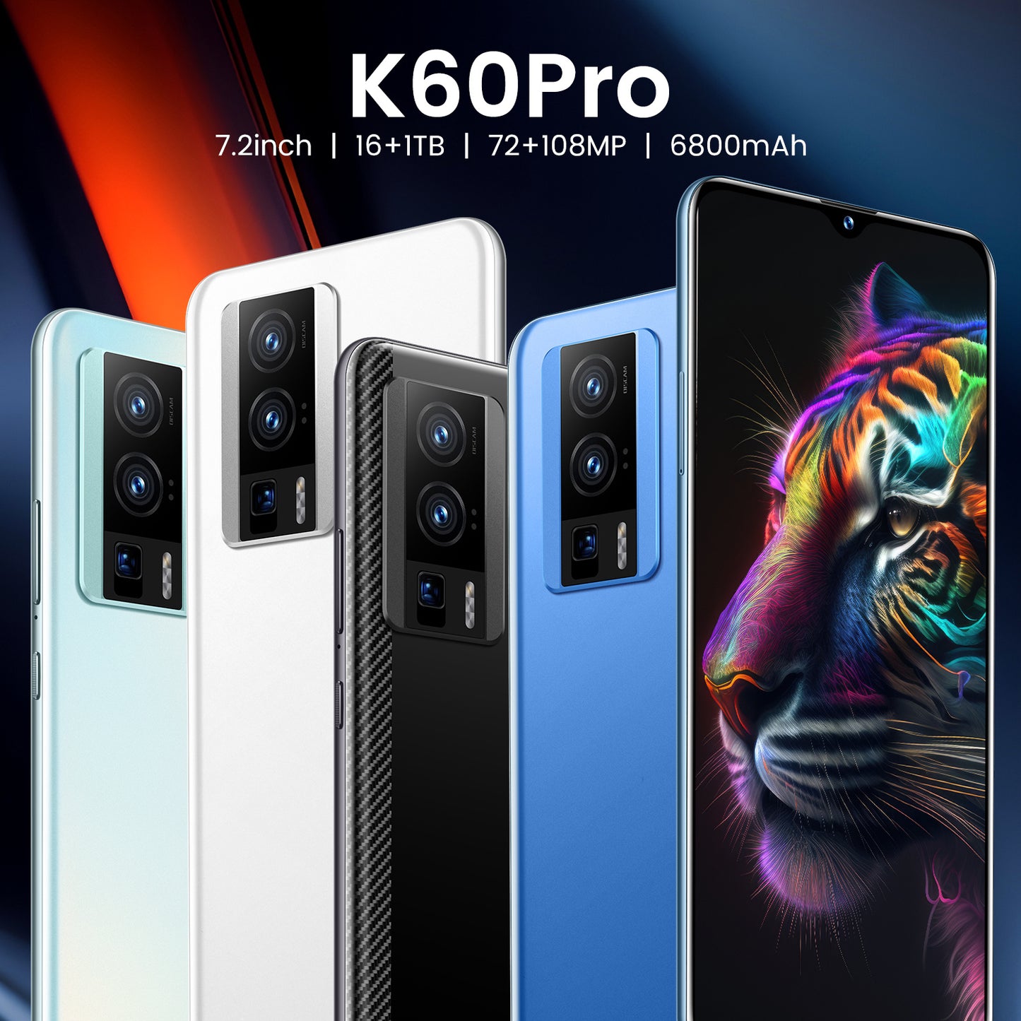 Wholesale Brand New Smart Mobile Phone K60PRO Dual Nano SIM Android Version Ready In Stock