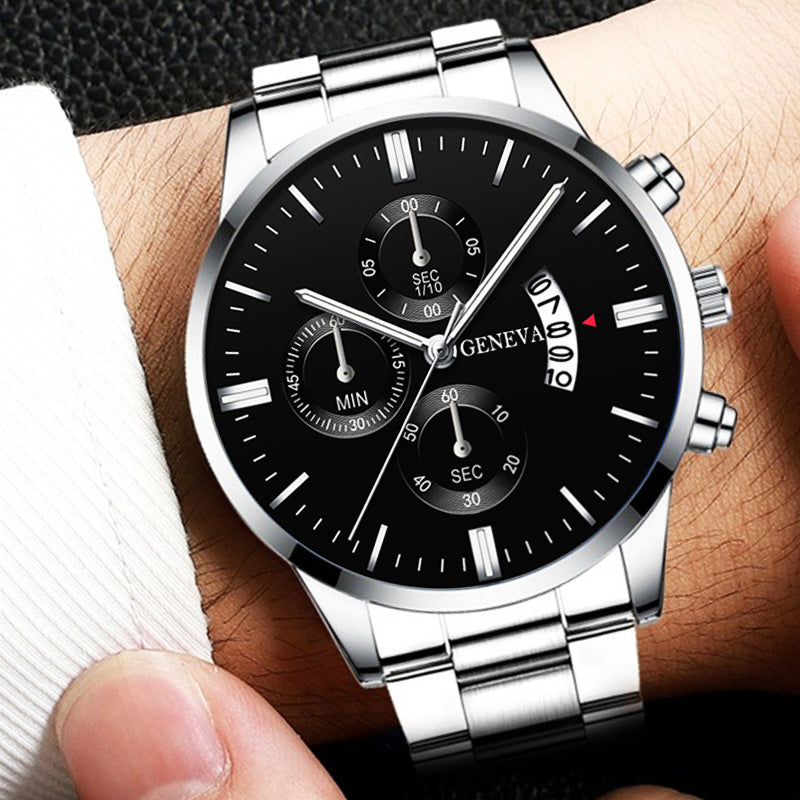 Fashion Mens Watches Luxury Silver Stainless Steel Quartz Wrist Watch Man Business Watch for Men Clock relogio masculino