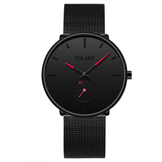 Mens Fashion Minimalist Watches Men Business Casual Quartz Watch Simple Male Stainless Steel Mesh Band Clock reloj hombre