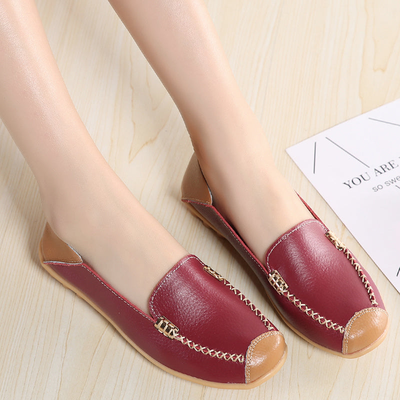 2022 New Women Slip On Shoes For Women Moccasins Genuine Leather Loafers Women Flats Ladies Shoes Big Size Sapato Feminino