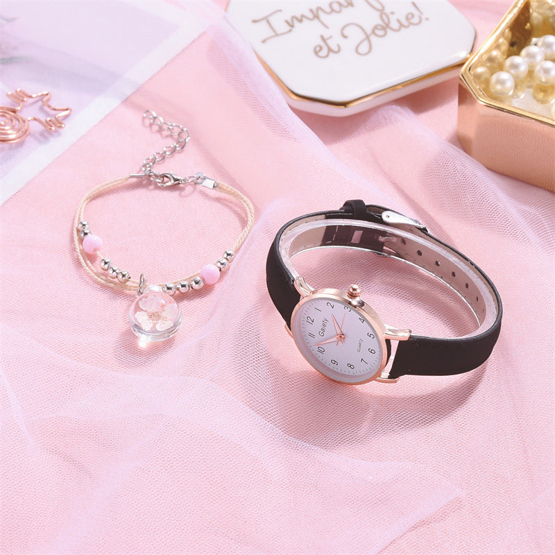 Fashion Women Watches Bracelet Set Girls Gift Luxury Quartz Watch Student Trendy with Bracelet for Womens relogio feminino