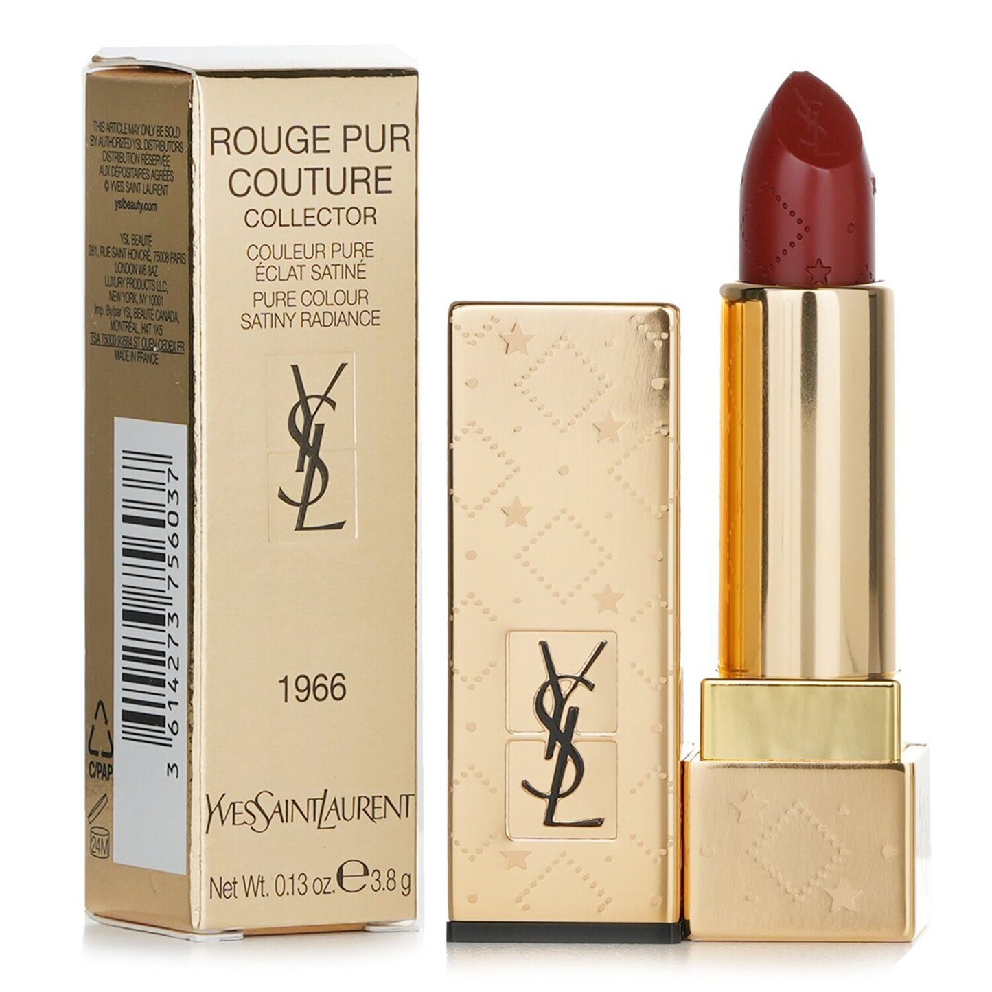 YVES SAINT LAURENT - Rouge Pur Couyure Collector Lipstick (2022 Limited Edition) - #1966 Rouge Libre / 756037 3.8g/0.13oz