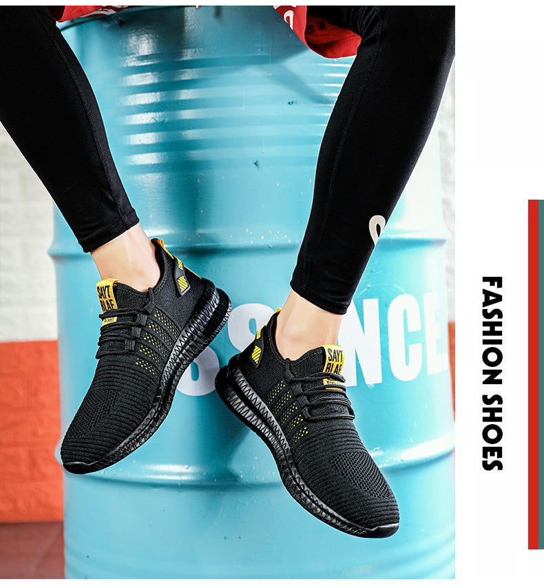 Fashion Sneakers Lightweight Men Casual Shoes Breathable Male Footwear Lace Up Walking Shoe