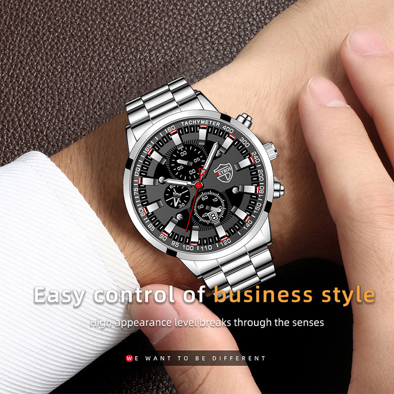 Fashion Mens Sports Watches Men Business Stainless Steel Quartz Wrist Watch Luxury Man Casual Luminous Clock relogio masculino