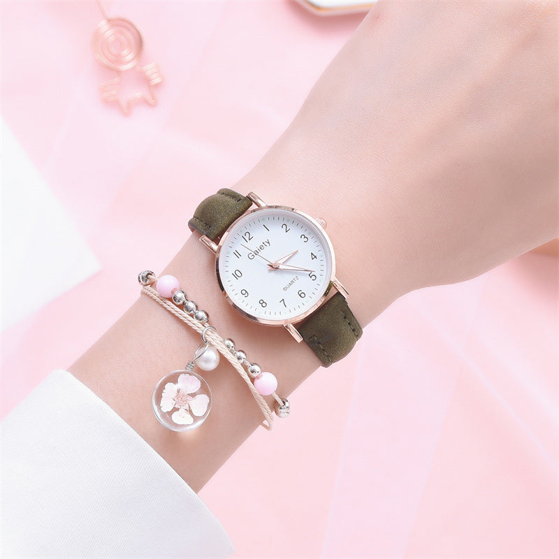 Fashion Women Watches Bracelet Set Girls Gift Luxury Quartz Watch Student Trendy with Bracelet for Womens relogio feminino