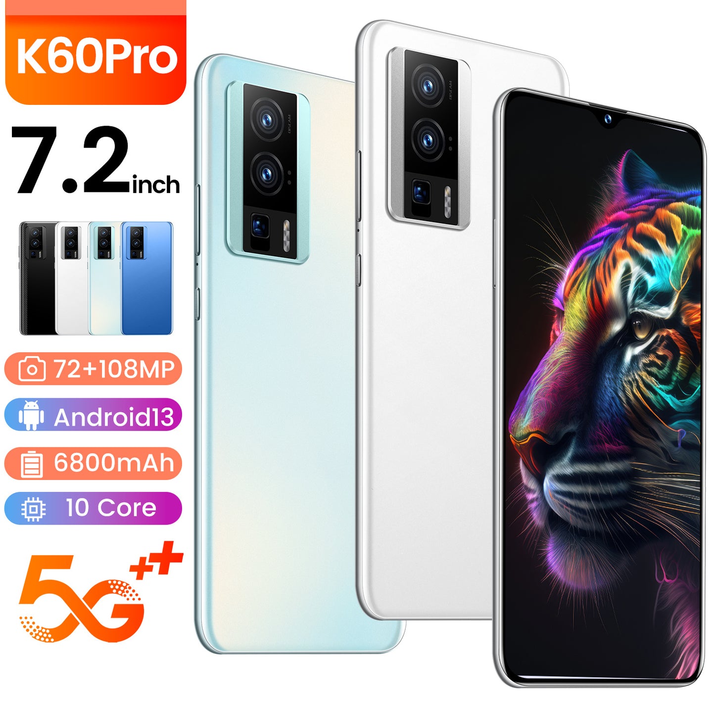 Wholesale Brand New Smart Mobile Phone K60PRO Dual Nano SIM Android Version Ready In Stock