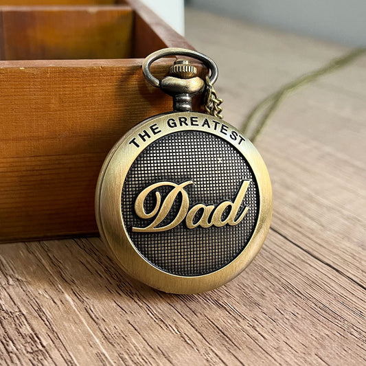 New Mens Bronze Big Size Dad Men Women Pocket Watch with 37Cm Chain Dad's Men Gift Masculino Relogio Hombre Saati