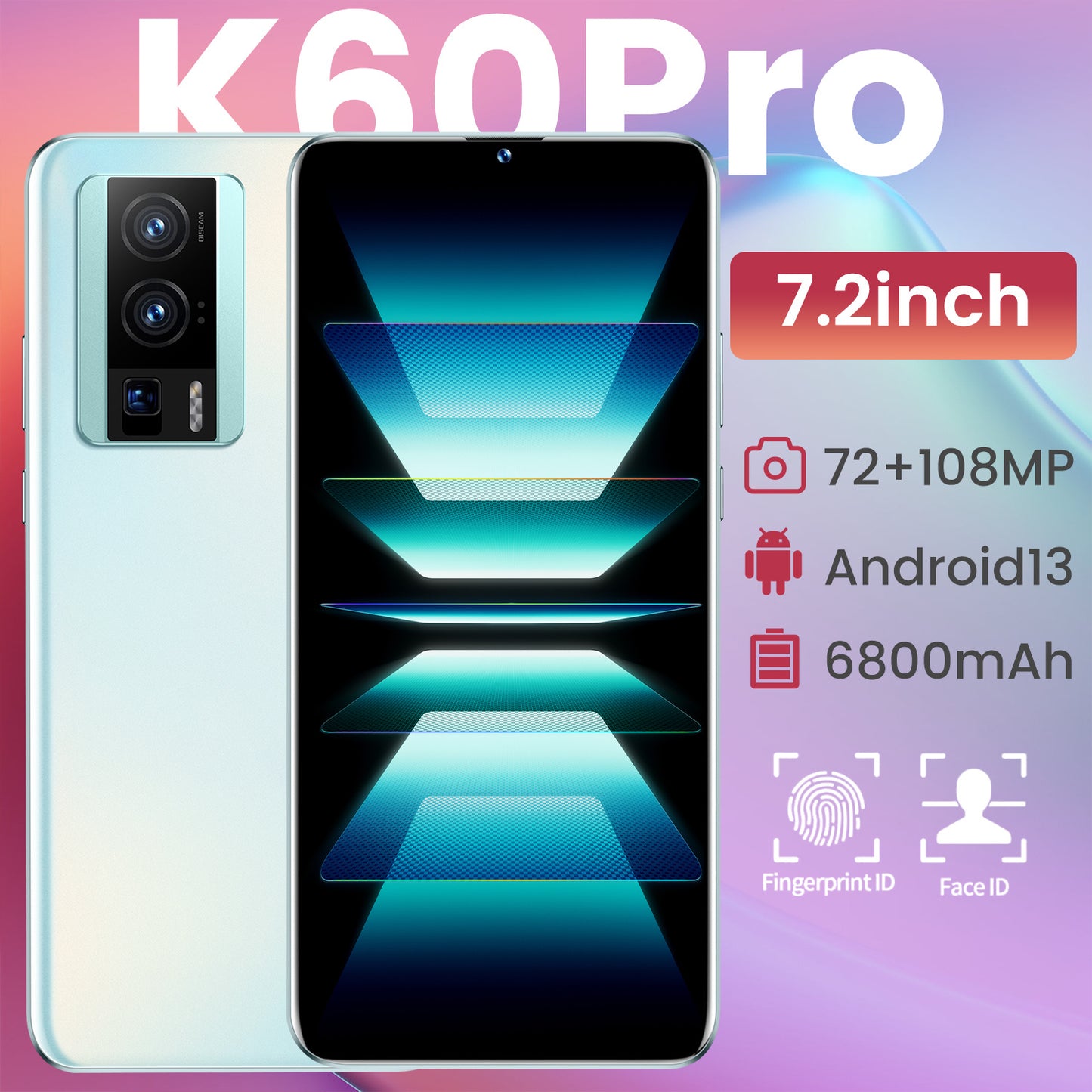 Wholesale Brand New Smart Mobile Phone K60PRO Dual Nano SIM Android Version Ready In Stock