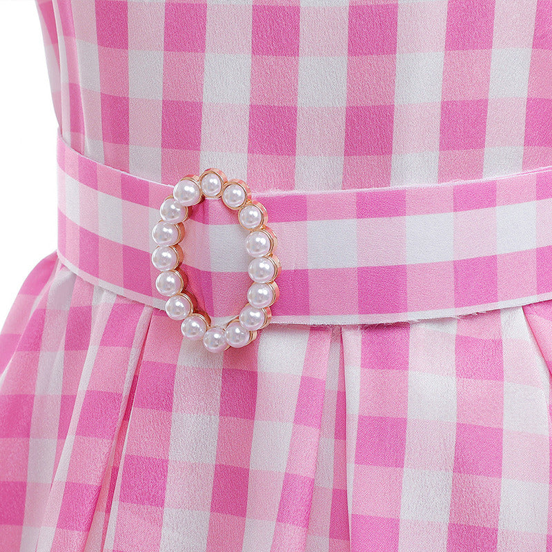 Toddler Girls Pink Dress Costume Cosplay Party Birthday Dress Up