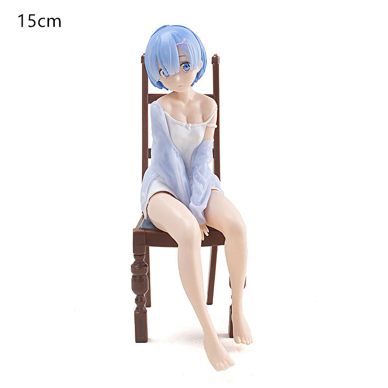 Brand New Anime Rem: A Life In Another World From Scratch Rem Wedding Dress Crystal Girl Doll PVC Movable Doll Collectible Toy