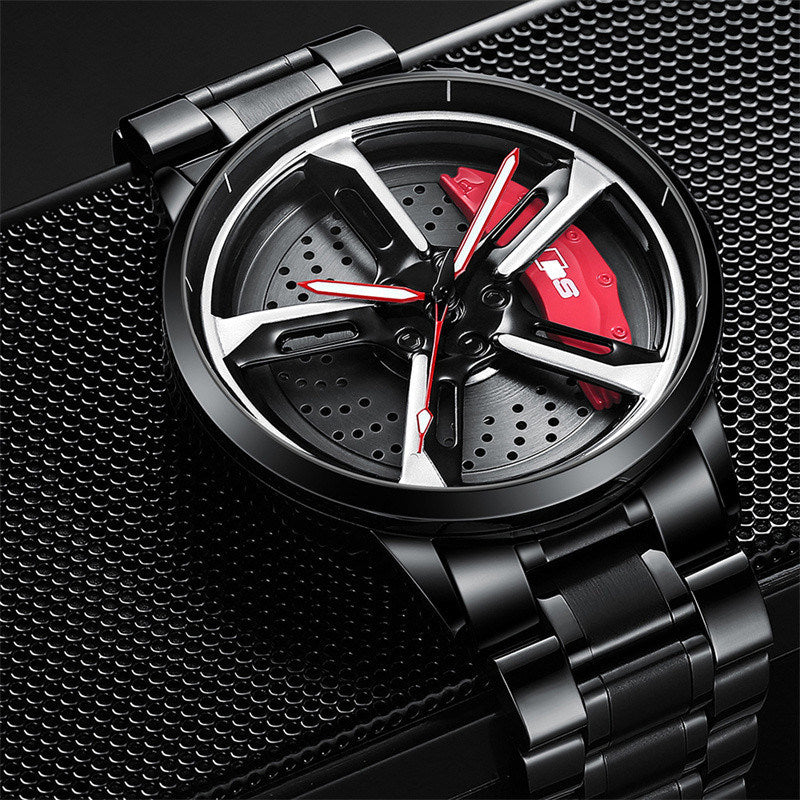 Original 3D Real Man Watches Waterproof Watch Car Rim Watch Quartz Men's Sports Watches For Men Clock Mens Spinning Watches