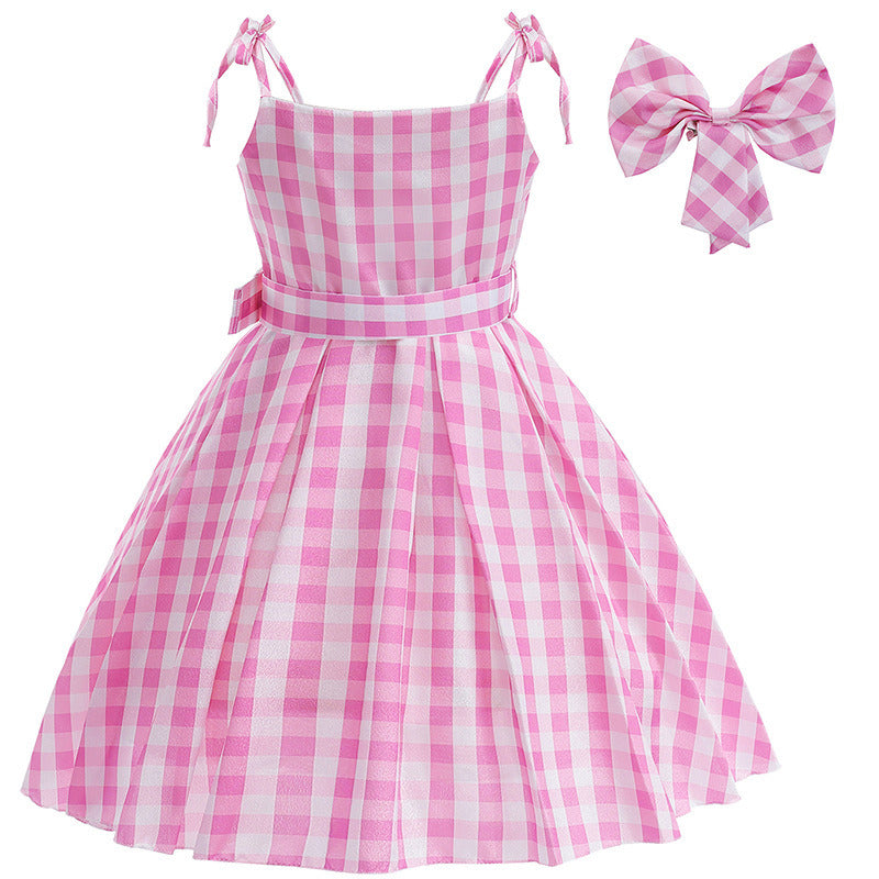 Toddler Girls Pink Dress Costume Cosplay Party Birthday Dress Up