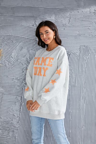 GAME DAY Long Sleeve Round Neck Sweatshirt