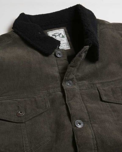 Casual Corduroy Lined Trucker Jacket