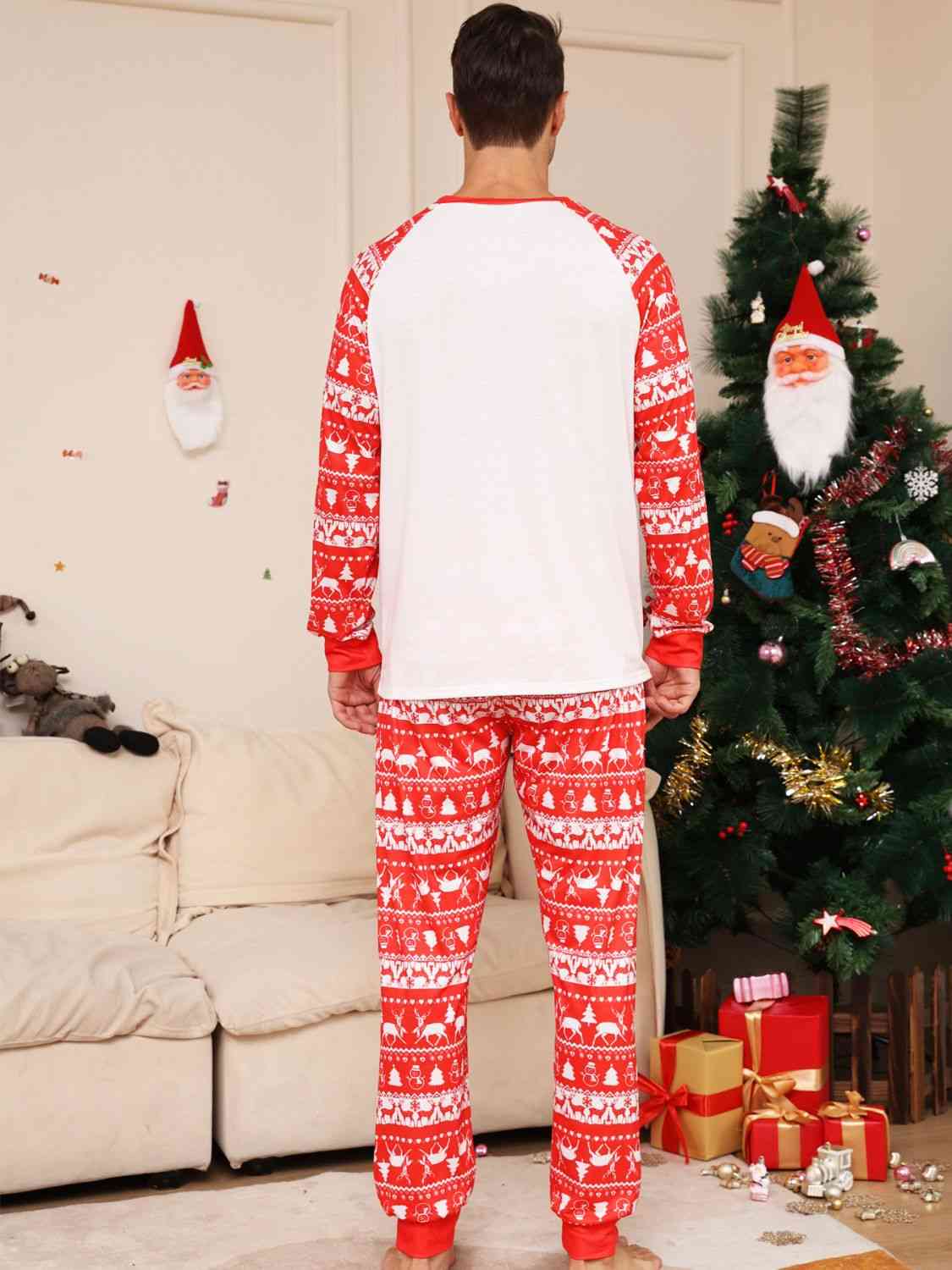 Full Size Christmas Long Sleeve Top and Pants Set